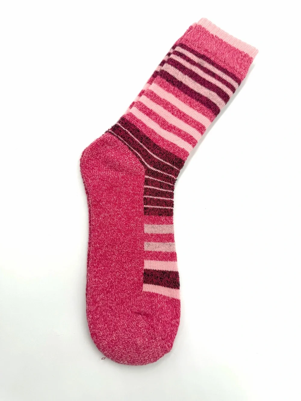 NEW Columbia Pink Striped Crew Hiking Socks Women’s Soft Cushion Cotton Blend